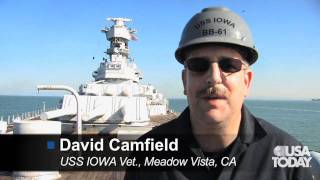 USS IOWA move from mothball fleet [upl. by Adehsor786]