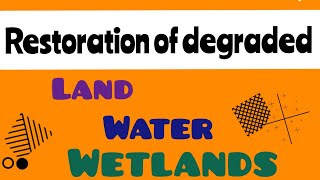 Restoration of degraded land water and wetlands  Soil degradation  Wetlands degradation [upl. by Philipson]