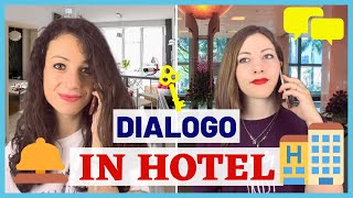 Dialogo in HOTEL Come Prenotare una Camera d’ALBERGO in Italia Vocabolario Espressioni Verbi 🏨 [upl. by Mot]