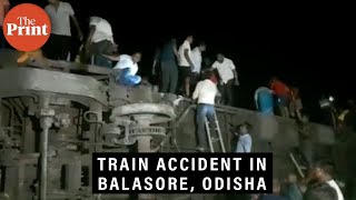 Coromandel Express Passes Through Accident Site At Bahanaga [upl. by Nalak]