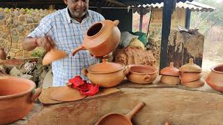 मिट्टी का कुकर मिट्टी की कढ़ाई  सबसे बेहतर और फायदेमंद  Organic Clay Pots  Handmade Pottery [upl. by Yam315]