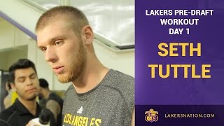 Lakers PreDraft Workouts Seth Tuttle [upl. by Silber]