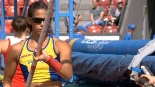 Angelica Bengtsson  Qualifying pole vaults in Zürich 2014 [upl. by Daggna473]