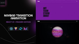 Create navbar animation transition  React js  Framer motion  awwwards SOTD [upl. by Machos]