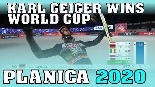 Unglaublich Karl Geiger gewinnt die Skiflug WM in Planica alle 4 Sprünge [upl. by Jenesia73]