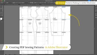 Creating PDF sewing patterns  Digital pattern making tutorial [upl. by Llehsyt135]