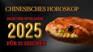 Chinesisches Horoskop für 2025  nach Geburtsjahr  Jahr der Schlange [upl. by Enetsuj]