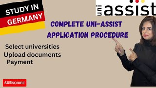 UNIASSIST COMPLETE APPLICATION PROCESS TO APPLY TO GERMAN UNIVERSITIES [upl. by Nolyd780]