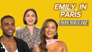 Emily In Paris Season 4 Star Members Interview [upl. by Naitsabes]