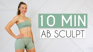 10 MIN ABS  HIIT Workout  Toned Tummy No Equipment [upl. by Evelc]