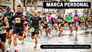 MEDIA MARATÓN INTERNACIONAL SANTAPOLA 2022  30 Aniversario CORRIENDO con LLUVIA [upl. by Lander]