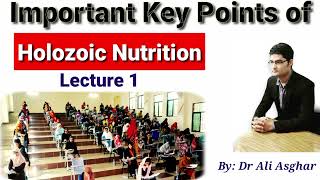 Important MDCAT Key Points of Holozoic Nutrition Lecture 1 [upl. by Ikcir]