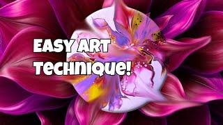 💜🌺AMAZING Fluid Art in 5 minutes Faux Dutch Pour  The Ultimate Guide [upl. by Jeana]