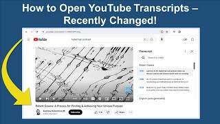 How to See YouTube Transcripts  New Location [upl. by Cyrill235]