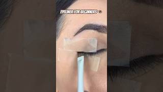 Easy tape Eyeliner for beginners 👁️🤩✅eyeliner begginers makeup makeuphacks [upl. by Giliana]