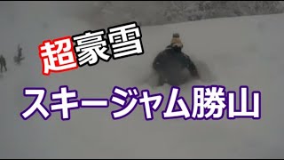 超豪雪でマジやばすぎ！スキージャム勝山 2021年冬 [upl. by Alhahs]