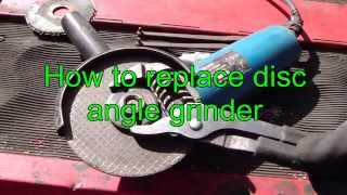 How to replace disc blade Ryobi Angle Grinder [upl. by Lledor]