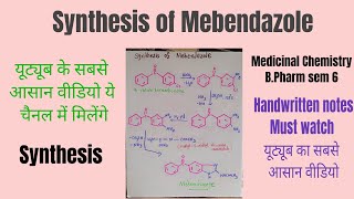 Synthesis of Mebendazole ll Medicinal Chemistry youtube trending viral shorts shortvideo reels [upl. by Winther]