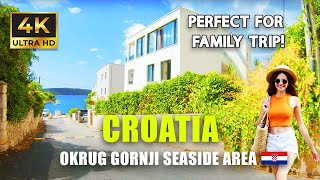 OKRUG GORNJI CROATIA SEASIDE 🌊 QUIET AREA NO PEOPLE CHILL WALKING TOUR IN SEPTEMBER OUT OF SEASON 4K [upl. by Arret]