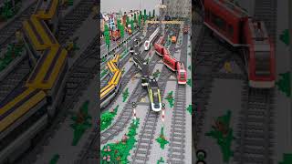 Extremely Dangerous Encounter with Lego City Trains in Railyard legocity legotrain legorailyard [upl. by Irrok]