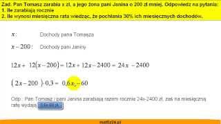 Zadania z treścią  Wyrażenia algebraiczne  Matfiz24pl [upl. by Letnuahs471]