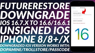 How to downgrade iOS 167x to iOS 1661661 for iPhone 88X  A11 Downgrade  Full Guide [upl. by Llyrat]