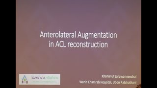 Anterolateral augmentation procedures in ACL reconstruction [upl. by Isiah]