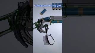 How M1887 Toy gun reload mechanism works safe toys machine [upl. by Ecinej]