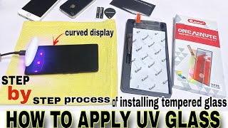 Temperred Glass Installation  How To Apply Screen Protector  Easy Way To Install UV tempered Glass [upl. by Ahsiri]