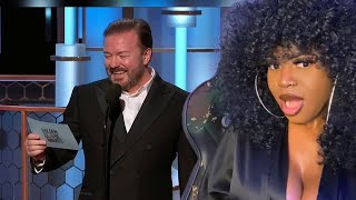 FIRST TIME REACTING TO  RICKY GERVAIS quotBRUTALLY CALLS OUT EVERYONE AT THE GOLDEN GLOBESquot REACTION [upl. by Andreana53]