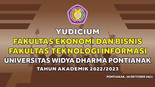 Yudicium Universitas Widya Dharma Pontianak 2023  30 Oktober 2023 Pukul 1600 WIB [upl. by Naimerej]