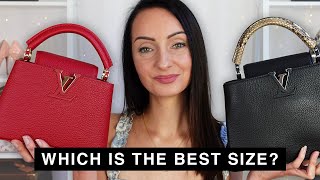 Mini vs BB Louis Vuitton Capucines Bag Size Comparison 🔥 What Fits Inside Mod Shots [upl. by Alyss313]