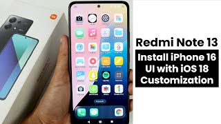 Install iPhone 16 UI In Redmi Note 13  iOS Customization [upl. by Felisha]