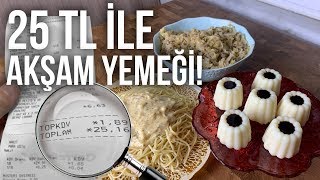 25 TL YE AKŞAM YEMEĞİ HAZIRLANIR MI  KAPUSKA MAKARNA SÜTLÜ İRMİK TATLISI [upl. by Kendre]