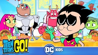 BANQUETE 🍽️  Teen Titans Go em Português 🇧🇷  DCKidsBrasil [upl. by Modestia]