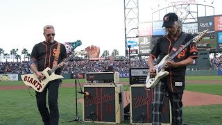 Kirk amp James Perform the National Anthem 2017 Metallica Night w the SF Giants [upl. by Langdon]