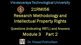 VTU 21RMI56 Research Methodology amp IPR Question amp Answer Module 3 Part 2 [upl. by Evette]