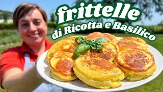 FRITTELLE DI RICOTTA E BASILICO Ricetta Facile  Fatto in Casa da Benedetta [upl. by Dumm]