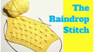 How to knit the 💧Raindrop Stitch💧  TeoMakes [upl. by Barcroft671]