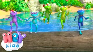 5 petites Grenouilles 🐸  HeyKids Comptines pour bébé  Animaj Kids [upl. by Chaffin]