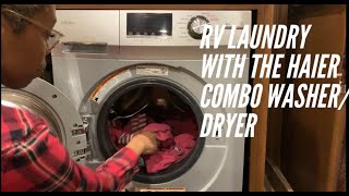 Laundry in the RV  Introducing the Haier combo washerdryer [upl. by Grey]