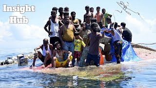 Rohingya Refugees Saved from Capsized Boat in Indonesia [upl. by Asserat]