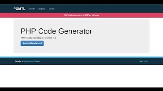 PHP Code Generator v10 [upl. by Elocim]