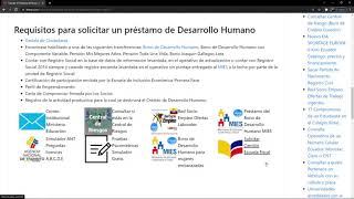 Solicitar el Préstamo del Bono de Desarrollo Humano MIES httpsaelyexcomq50 [upl. by Doowrehs]