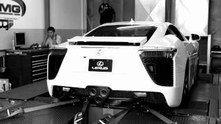 2010 Lexus LFA breaks champagne glass behind scenes [upl. by Feerahs]