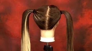 Wefted Extension Placement for Pigtail Styling  DoctoredLockscom [upl. by Kier]