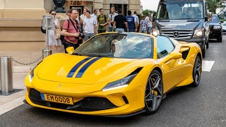 A collection of FERRARI F8 TRIBUTO and F8 SPIDER in Monaco  2022 HQ [upl. by Assil]