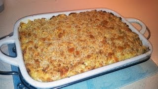 How to make home made baked Macaroni and Cheese with Ham [upl. by Valenta]