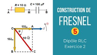Construction de Fresnel 5 Dipôle RLC  Exercice 2 [upl. by Aldas]