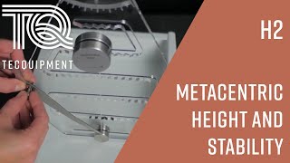 Metacentric Height amp Stability Experiment H2  Fluid Mechanics  TecQuipment [upl. by Atined]